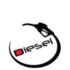 Woopme: Pipe Diesel Exterior Vinyl Decal Car Sticker For Fuel Lid Tank (Red, Black) Pipe Diesel Sticker For Car Fuel Tank Woopme 11.5 x 11.5 cms (W X H) 
