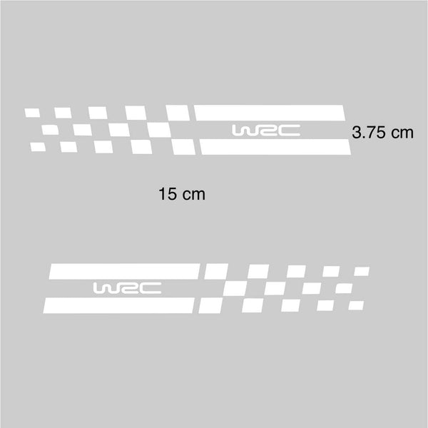Car Door Pillar Stickers Vinyl Die Cut Car Side Decal Stripes Exterior Graphics Sticker Compatible for WRC L X H 15 X 3.75 cm