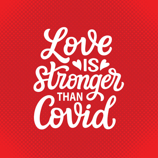 woopme: Love Is Stronger Than Covid Poster For Public, office, Shops, Hospital, Malls