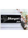 Woopme: Ganesha Theme Customised Modern Home Name Plate Acrylic Board For House Outdoor & Indoor Uses (White, Black)