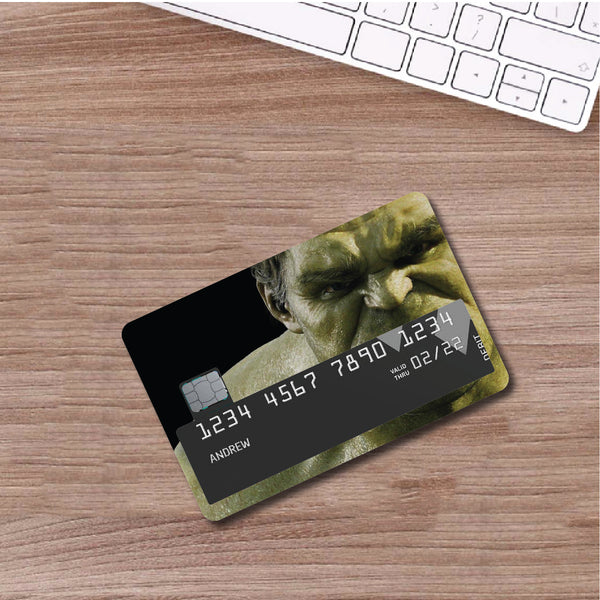 Hulk Theme Printed Credit Card Skin Stickers