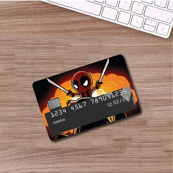 deadpool credit card skin stickers 