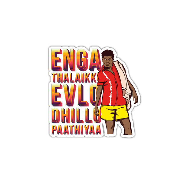 Comedy Actor Vadivelu Theme Laptop Trackpad Mobile Phone Stickers