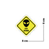 Alien On Board Funny Theme Printed Laptop Trackpad Mobile Phone Sticker