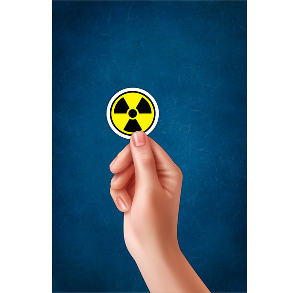 Radiation Hazard Symbol Printed Laptop Trackpad Mobile Phone Sticker