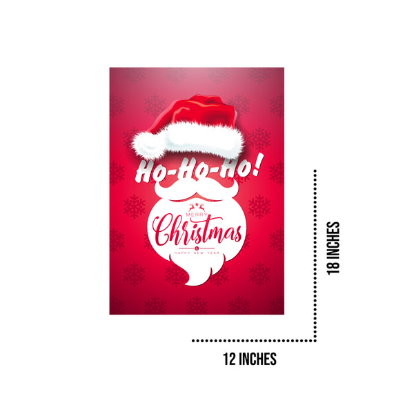 Merry Christmas Happy New Year Theme Poster Home Bedroom Living Room L x H 12 Inch x 18 Inch