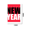 Happy New Year Printed Poster for Home Bedroom Shops L x H 12 x 18 Inch