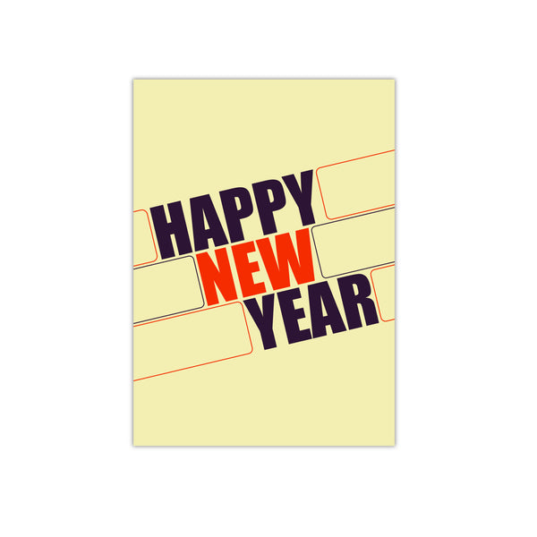 Printed Happy New Year Poster for Home Bedroom Shops L x H 12 x 18 Inch