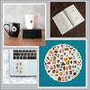 Food And Juices Theme Printed Laptops Books Mobile Phones Scrapbook Stickers