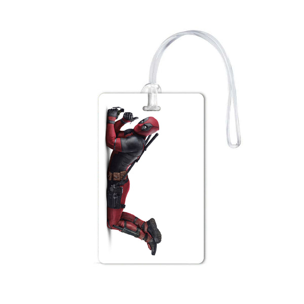 Deadpool Theme Travel Tags for Luggage Trolley Men Women Kids Car Silicon Strap Identification Labels L X H 3 X 2 Inches