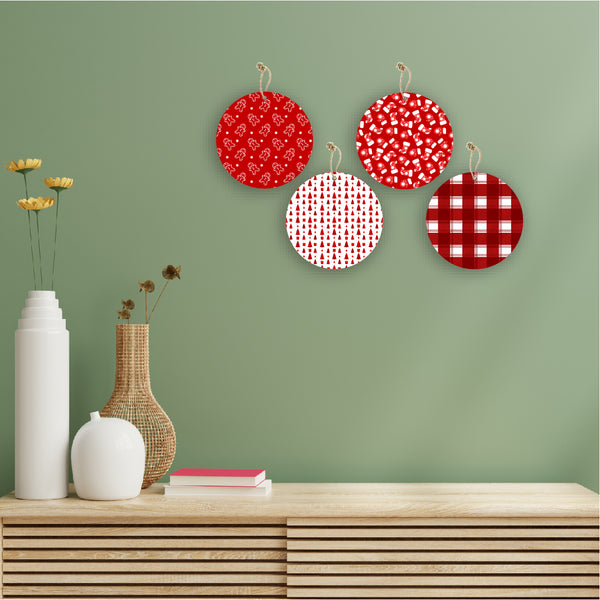 Christmas Theme Wooden Printed Wall Hanging Home House Living Room Décor