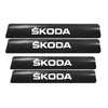 4PCS Anti-Scratch Door Sill Car Stickers Compatible for Skoda Car Exterior Sill Guard Protector Vinyl Sticker