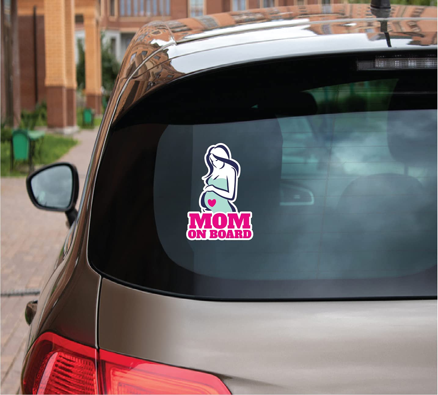 mom on board stickers for car back window sides hood bumper – WOOPME