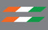 Vinyl Indian Flag Car Bike Sticker 15 x 3 cm Multicolour