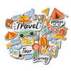 Travel Theme Printed Scrapbook Stickers