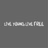 Vinyl Decal Live Young Live Free Car Stickers Window Sides Hood Bumper