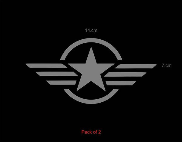 Wings Star Royal Enfield Stickers For Sides Tank Battery Cover