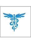Woopme: Veterinary Doctor Logo Light Blue Car Decal Sticker Windshield Side Window