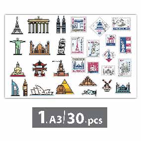 woopme 25Pcs Travel Adventure World Vintage Scrapbook Stickers for  Notebooks,Diary Journal,Laptop, Mobiles Boys Girls Kids Multicolored  Printed Stickers (A4 Size) : : Office Products