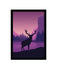Woopme Deer Scenery Synthetic Wood Wall Hanging Photo Frame for Home, Restuarant,