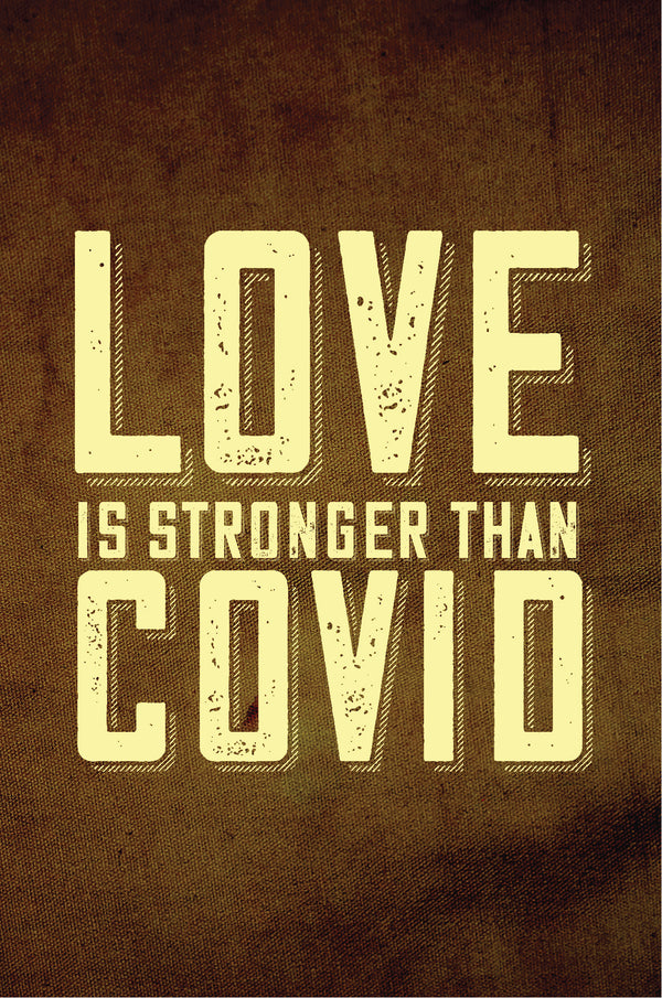 woopme: Love Is Stronger Than Covid Poster For Public, office, Shops, Hospital, Malls