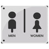 Men Woman Restroom Acrylic Laminated 3mm Sign Board Plate Display for Office Hotel Restaurant Mall Bank Office House Multicoloured (5 x 4 Inch)