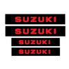 Anti scratch Suzuki Car Sticker, Black Red pack of 4