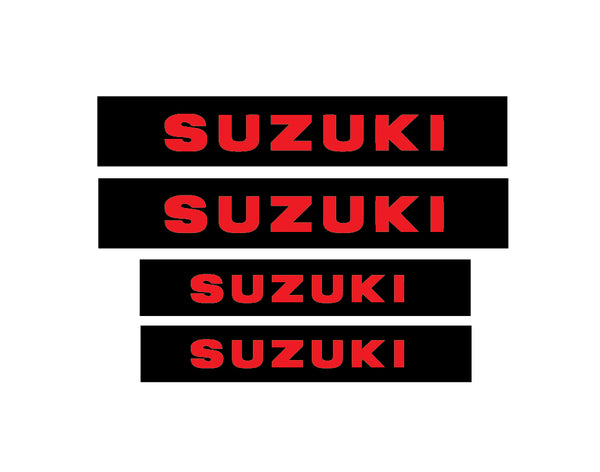 Anti scratch Suzuki Car Sticker, Black Red pack of 4
