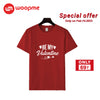 Printed Cotton Valentine T Shirt for Men Women (This Offer Available In 11 Am to 1 Pm)